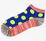 BAJA SMILE ドット柄アンクルソックス【2174108】 (13-15cm, ブルー)