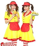 Party City コスプレ イエローウェイトレス レディース 黄