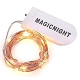 magicnight LED Moonライト20マイクロ星状LED On Extra Thin銅線、2 x cr2032電池付属、7 ft ( 2 m ) DIYウェディングCenterpieceまた