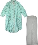 アビックス マミールナ 授乳口付き花柄プリントナイティ M-L サックス 平織 347052