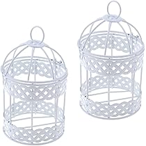 Amazon | PETSOLA 鳥籠 2個 多肉植物 プランター 鳥かご 金属製 ドライ