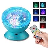 OTHA Remote Control Ocean Wave Night Light Projector 12 high light LED 7 color changing adjustable M