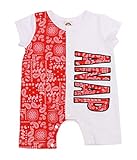 ANAP KIDS ペイズリー柄切替ロンパース ホワイト 60
