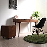 パソコンデスク 完成品デスク シンプル チェストセット 120cm幅 ウォールナット 北欧 HMA004WAL