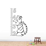 Tiger Growth Chart – 壁デカールホーム飾りアイデア 23" wide x 37" tall レッド 1231