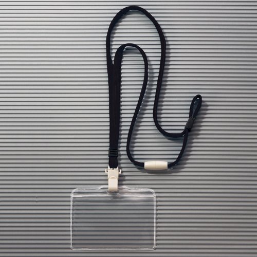 ライオン事務器 4189077] つりさげ名札 N－73MR ブラック | 文具百貨