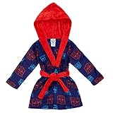 スーパーヒーローToddler Boys 'ベルベットフリースフード付きローブパジャマ カラー: レッド