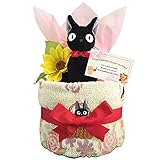 出産祝いに魔女の宅急便 ジジのおむつケーキ ジブリ 女の子/赤ちゃん/内祝い/誕生日プレゼント/ギフトセット/ダイパーケーキ (パンパースM11 （出産祝い用に）)
