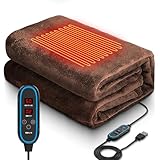 電気毛布 ひざ掛け 【掛け敷き兼用 LEDディスプレイ表示】 電気ブランケット usb 膝掛け 3段階温度調節 タイマー機能 自動オフ 消し