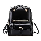 Tinksky? Vintage Retro Shoulders Bag Girl's Student Backpack School Bag (Black) [並行輸入品]