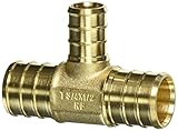 3 / 4 " 1 / 2インチ3 / 4 "ティー" T " TEE (パックof 8 )真鍮クリンプ継手/継手( pex-t-323 )