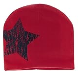 (コ-ランド) Co-land キッズ 帽子 女の子 男の子 ハット スター プリント ベビーハット ニットキャップ 子供用 ニット帽 コットン レッド