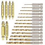 ネジ外し 6本セット ドリル刃セット 13本 1.5mm-6.5mm 六角軸 ドリルビット　ネジ抜き専用工具 HSS鋼