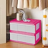 ワイド チェスト 収納ケース 1段 2個組 ピンク 日本製 MJ-W1-2PI