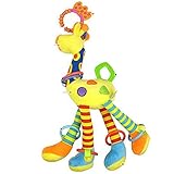 30 cm Plush Giraffe Animal Hangingベッドベル、ベビーPlush Toy Developmentalインタラクティブおもちゃ幼児ベビーソフトキリン動物Handbells