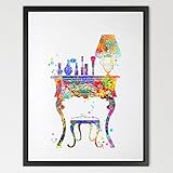 Dignovel Studios 8X10 Girls Room Watercolor illustration Art Print Nursery decor Kids Art Print Wedd