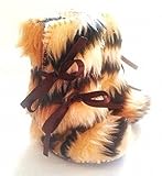 ベビーブーツ☆おしゃれ過ぎ！なアニマル柄ふわもこブーツ０才ー２才