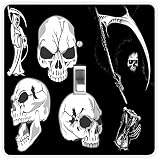 死神Skulls On Black Square – ライトスイッチ RK-LSPS-835