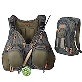 Aventik フライフィッシングベストバックパック フィッシングチェストパック フィッシングベスト M