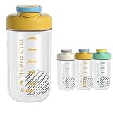 750ml 水位目盛付き プロテインシェイカー ミキサー シェイカー シェーカー ボトル コップ 漏れ防止 匂い防止 持ち運び便利 トレーニング、フィットネス、運動、ジム、アアウトドア、家庭、オフィス,yellow