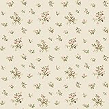 York Wallcoverings Casabella II Mini Rose Toss Wallpaper Memo Sample, 8 by 10-Inch, Pearl, Ecru, Pea