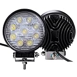 Felji 2本27Wラウンド洪水作業ライトバー霧の運転ランプトラックトラクターSUV 9 LED