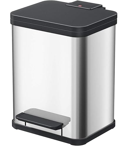 Amazon｜Hailo (ハイロ) ペダル式ゴミ箱 ホワイト 27(9L×3) エコトリオ