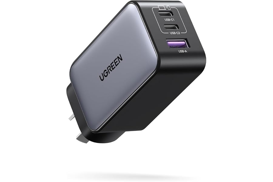 UGREEN USB C Charger 65W Nexode 3 Ports PPS GaN II PD Fast Charger Block | Compact Power Adapter for MacBook Pro, Dell XPS, i