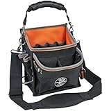 Open-Top Shoulder Bag, 8x5x10, 16 Pkt, Blk by Klein Tools