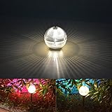 YOUKOYI ガーデンライト ソーラーライト ボールライト【52個LED、IP65防水規格、電池不要、夜間自動点灯、多用途、設置簡単】玄関/屋外の歩道/芝生/庭/プールなど適用
