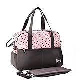 マザーズバッグ 大容量 おしゃれ 便利 赤ちゃん かわいい ショルダー ハート【Rush.Cオリジナルハンカチセット】173 (ピンク)