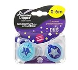 Set of 2 Night-Time Dummies 0-6 Months(colors may vary) by Tommee Tippee