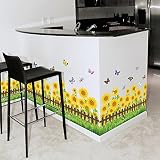 Cartoon Animals Wall Stickers Butterflies Flower Photo Frames Height Measurement Removable Wall Deca