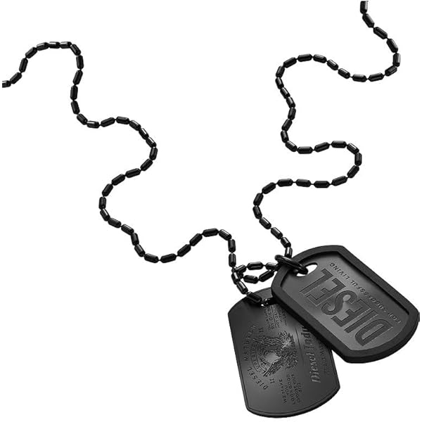 Amazon | [ディーゼル] DIESEL ダブルプレート ドッグタグ ネックレス