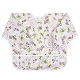 bumkins(バンキンス)スリーブビブ USA発お食事用防水長袖ビブ 6～24ヶ月 ひもタイプ Bunny Patch(ピンク) SU202