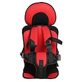 Super Junior ジュニアプラス チャイルドシート 1歳頃から ジュニアシート 頭部保護 軽量簡易 取付け簡単コンパクト設計 (71×31cm, レッド)