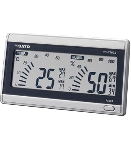 Amazon | 佐藤計量器製作所(Sato Keiryoki Mfg.) 最高最低無線温湿度計