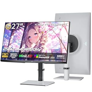 KTC M27T6 27インチ QD 量子ドットMini LED ゲーミングモニター WQHD 180Hz HDR1400 1ms