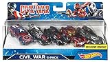 Hot Wheels Marvel Captain America Civil War Character Car (5 Pack) [並行輸入品]