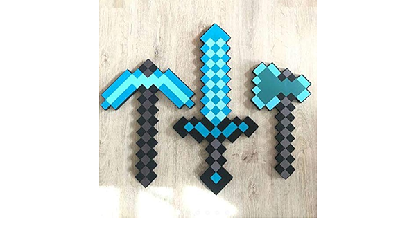 Amazon マインクラフト なりきり武器 ダイヤの剣 ダイヤのつるはし ダイヤの斧 3点セット アイドル 芸能人グッズ 通販