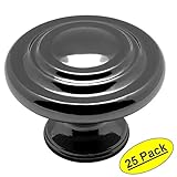 Cosmas ® 9971bnブラックニッケルキャビネットハードウェア3-ringラウンドノブ – 1 – 1 / 4 "インチ直径 – 25パック