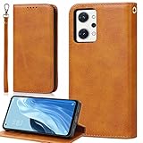BonwFzin 適用 OPPO Reno7 A / Reno9 A ケース 手帳型 ストラップ オッポ リノ7 A OPG04 A201OP CPH2353 スマホケース おっぽ リノ9 A A301OP CPH2523 手帳型カバー 携帯カバー PU レザー ストラップホール付き マグネット フリップ カード入れ カード収納 スタンド 落ち着いた色 レトロ ライトブラウン