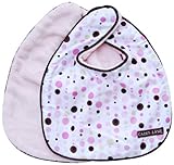Caden Lane Classic Collection Bib Set, Pink Dot Line, 2-Count by Caden Lane