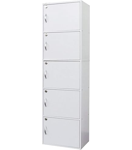 Amazon｜サカベ 鍵付きラック42cm幅×4段FB-04K-WH｜オープンシェルフ