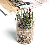 人工Wildflower Floral Arrangement inガラス花瓶with Mixedフィラー