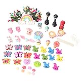 WINOMO 58pcs Miniature Fairy GardenオーナメントドールハウスDIYマイクロ風景表示