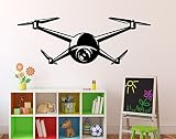 ドローン航空機壁ビニールデカールクアッドコプター壁ステッカーホーム壁アート装飾アイデア内部リムーバブル子供部屋デザイン11 ( DRN )