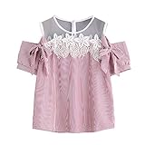 上着 レディース 夏 Kohore tシャツ uネック 韓国 トップス レディース 半袖 ストラップ レース 花柄 シースルー ボウタイ ゆるtシャツ ゆったり 体型カバー おしゃれ 4色 s-2l 