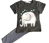 ベビー 服 上下 セット 赤ちゃん 80 90 (グレー 90)