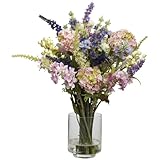 Lavender And Hydrangea Silk Flower Arrangement Mixed